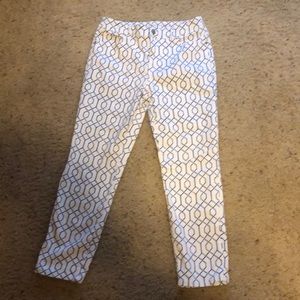 Chico’s 0 Crop Slimming Pattern Denim Jean